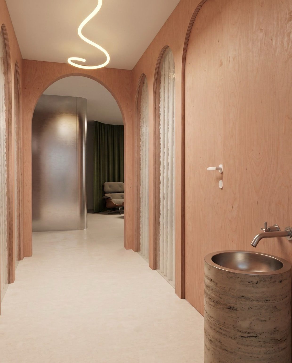 Visualisation of the corridor in the new clinic