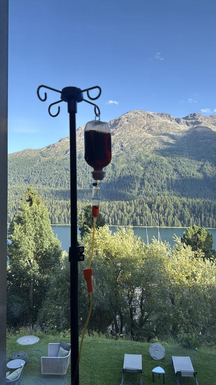 Equipment set up in St. Moritz
