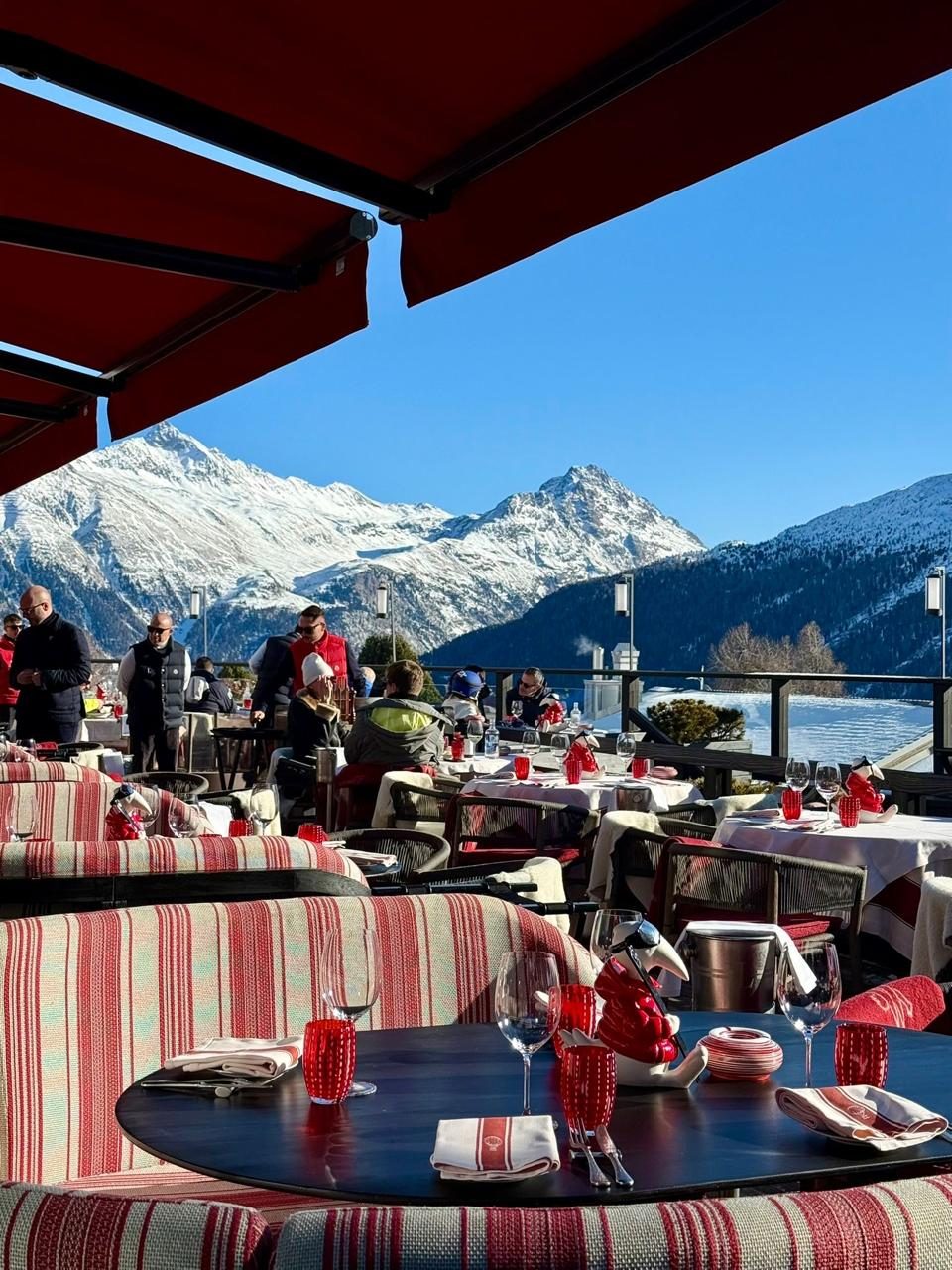A terrace above St. Moritz